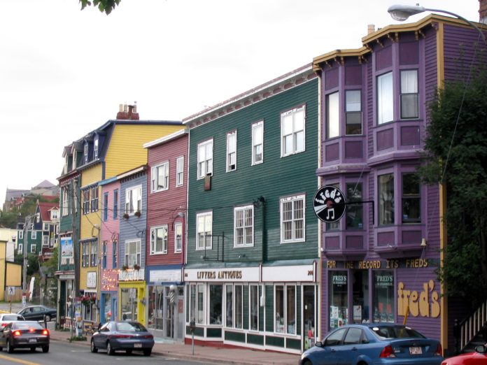 Row of Houses and Shops in Downtown St. John's