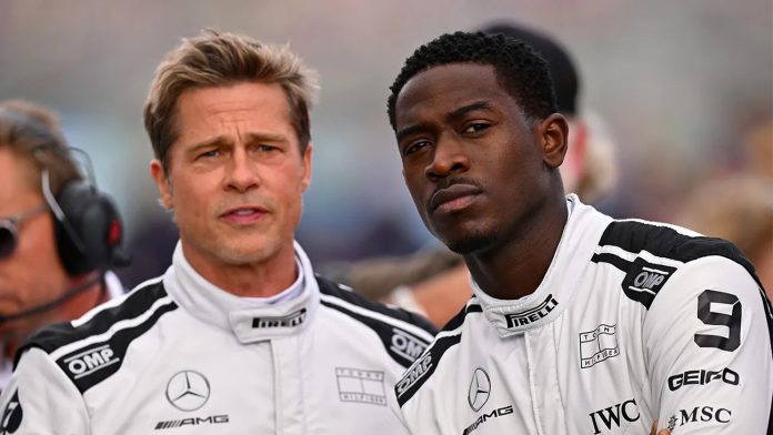 Brad Pitt Damson Idris f1 getty H 2024